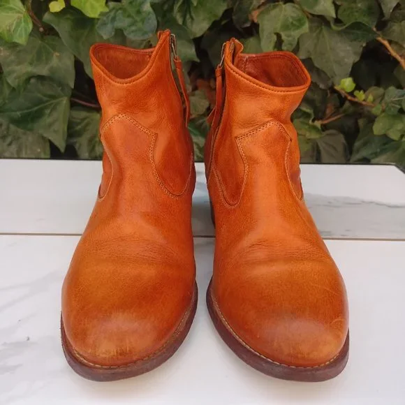 N.D.C Santa Monica Made By Hand Stacked Heel Zip Up Ankle Boots Size 37 - Picture 2 of 12